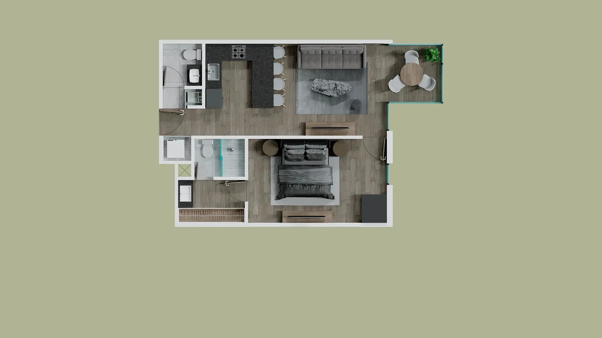 Tipo 03 | 1 Recámara